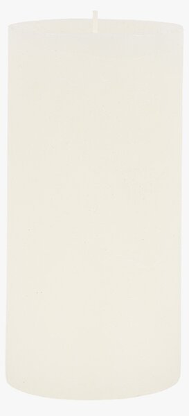 Country Pillar Candle in Rustic White, Medium, Pack of 2