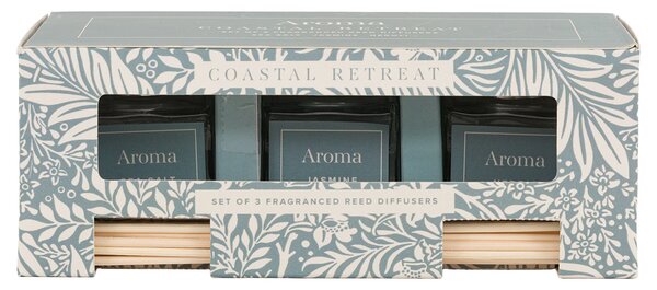 Aura Coastal Retreat Reed Diffuser, Set of 3