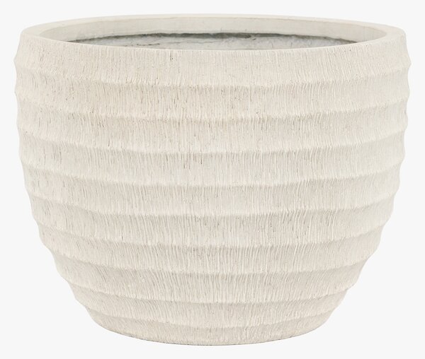 Riva Ridged Outdoor Planter in White