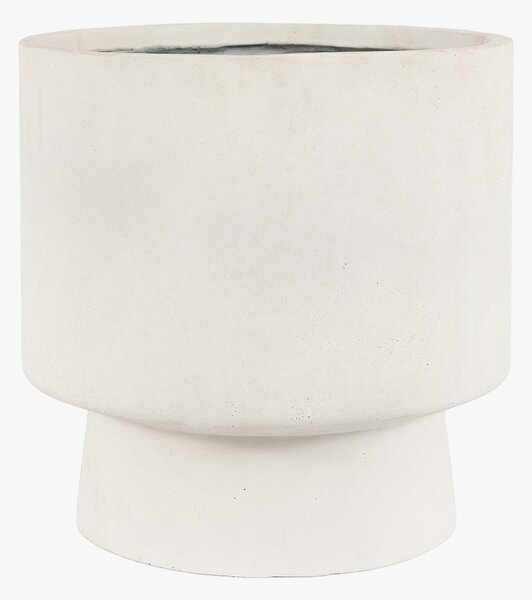 Elda Footed Outdoor Planter in White
