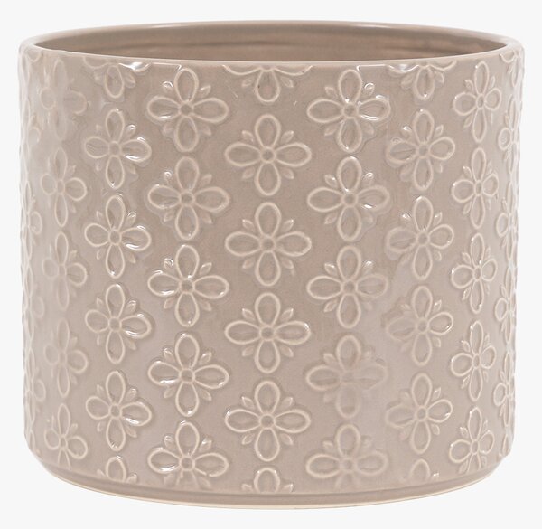 Tilly Embossed Planter in Grey