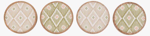 Savanna Wooden Coasters, Set of 4