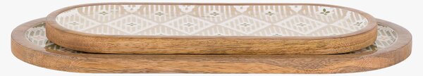 Savanna Wooden Serving Trays, Set of 2