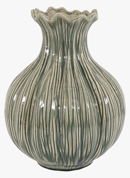 Juniper Organic Glazed Ceramic Vase in Green