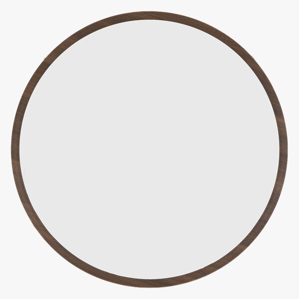 Visby Round Mirror in Walnut