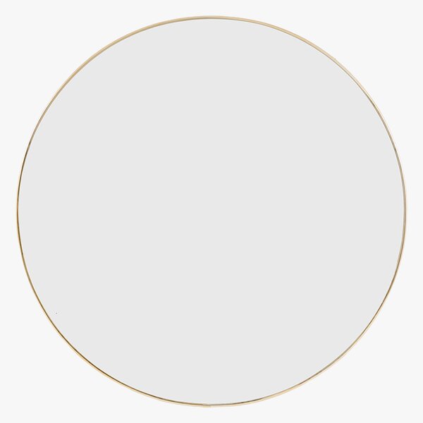 Ciara Round Mirror in Brass, Large