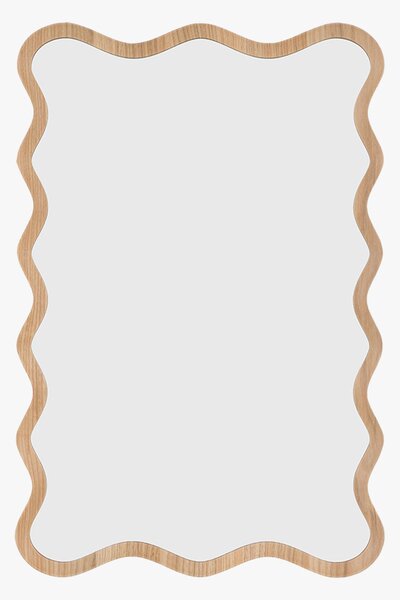 Ripple Mirror in Oak