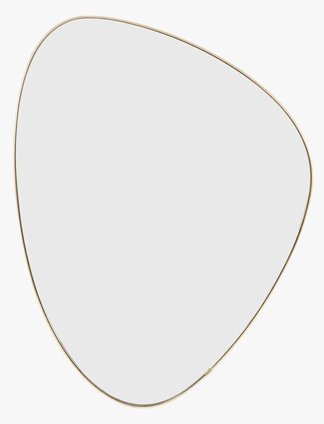 Ciara Pebble Mirror in Brass