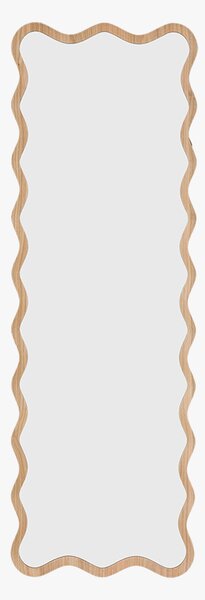 Ripple Leaner Mirror in Oak