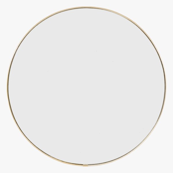 Ciara Round Mirror in Brass, Medium