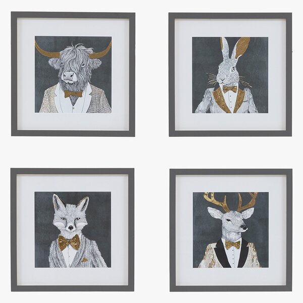 Forest Nobility Wall Art, Set of 4