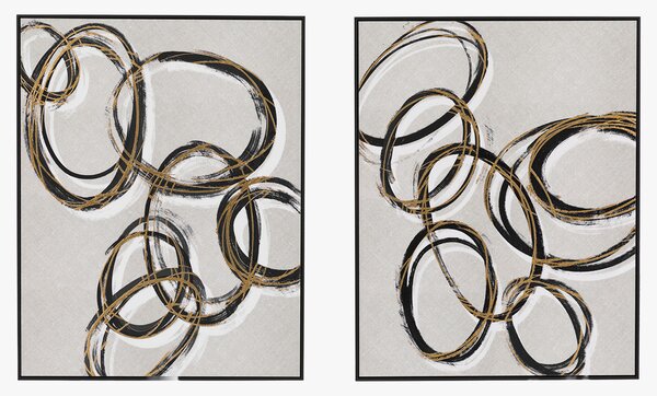 Golden Halos Wall Art, Set of 2