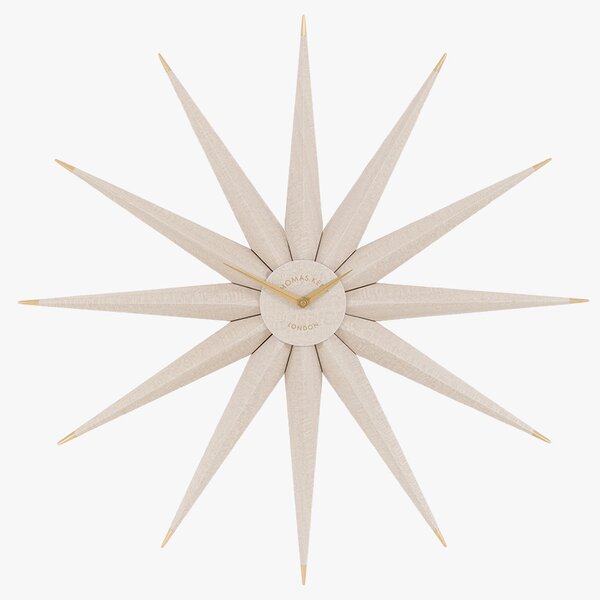Stellar Star Clock in Light Grey
