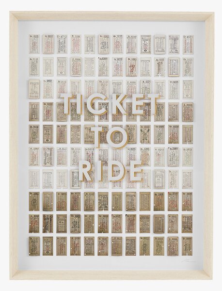 Retro Ticket to Ride Wall Art