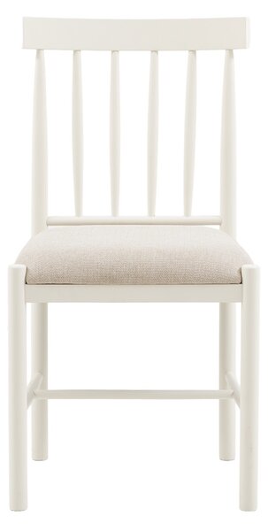 Harvest Upholstered Dining Chair in White, Set of 2
