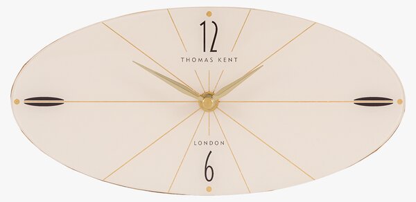 Tempo Mantel Clock in Oak Stripe, Large