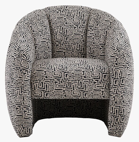 Bubble Tub Chair in Monochrome Pattern