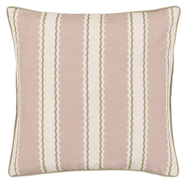 Cayo Stripe Cushion in Olive and Natural