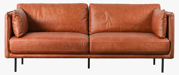 Stockton Brown Leather Sofa