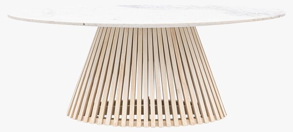 Linear Marble Oval Dining Table