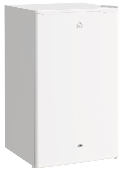 HOMCOM Small under counter fridge Compact under counter fridge Under counter fridge with lock 91L Freestanding White Aosom UK