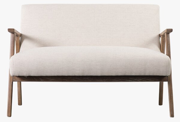 Dan Two-Seater Linen Sofa in Oatmeal