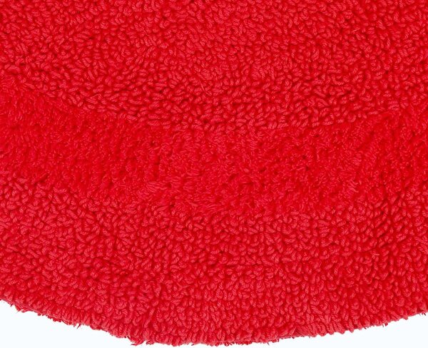 Homescapes Luxury Reversible Round Bath Mat - Red