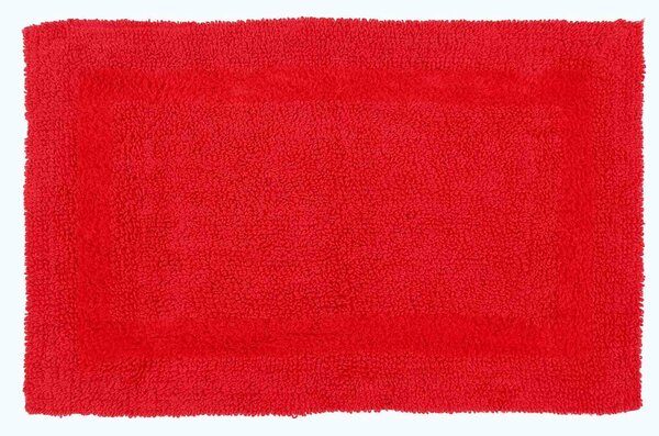 Homescapes Luxury Reversible Bath Mat Set - Red