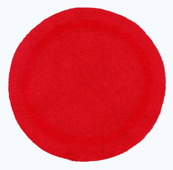 Homescapes Luxury Reversible Round Bath Mat - Red