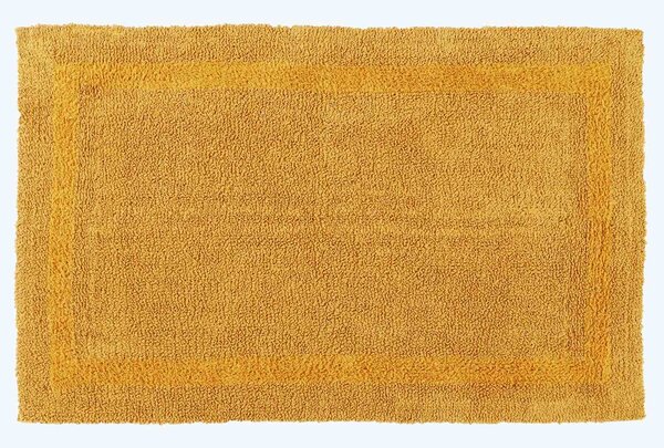 Homescapes Luxury Reversible Extra Large Bath Mat - Mustard Yellow