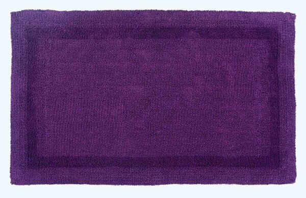 Homescapes Luxury Reversible Extra Large Bath Mat - Plum