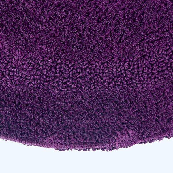 Homescapes Luxury Reversible Semi Circle Bath Mat - Plum