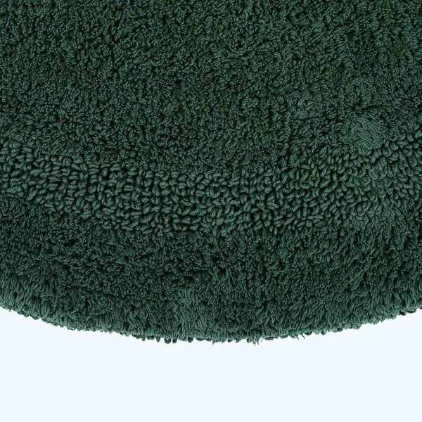 Homescapes Luxury Reversible Round Bath Mat - Moss Green