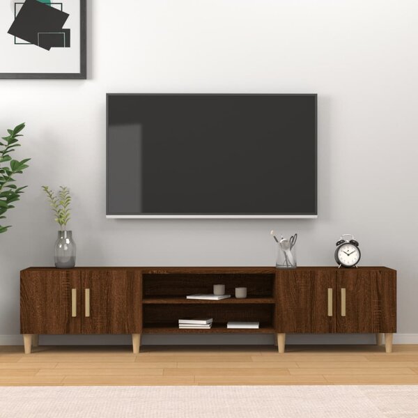 TV Cabinet Brown Oak 180x31.5x40 cm Engineered Wood