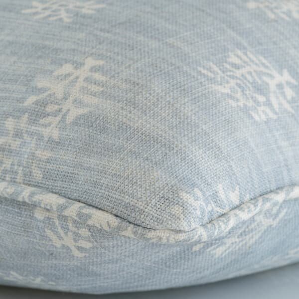 Thyme Linen On Sky, Sustainable Feather, Cushion, 55cm x 55cm - Andrew Martin