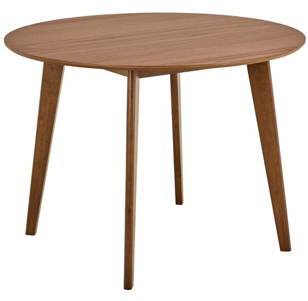 Riga Medium Wooden Round Dining Table In Walnut