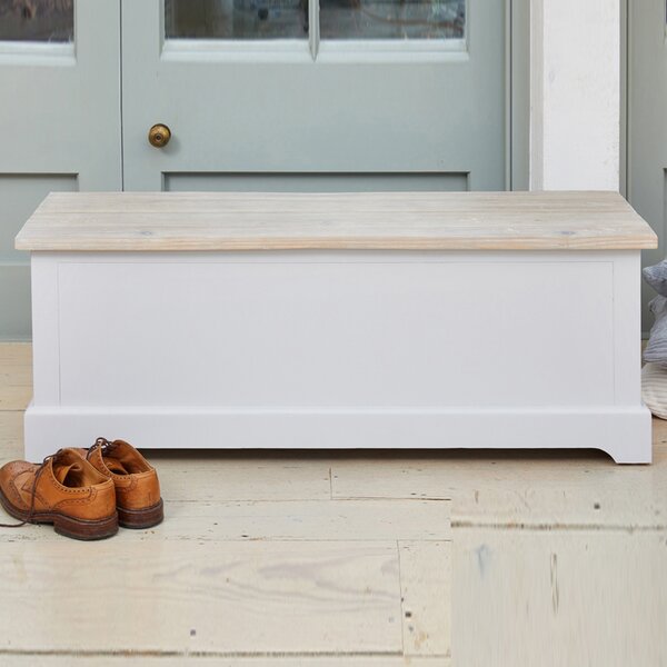 Sanford Wooden Hallway Storage Seating Bench In Grey And Oak