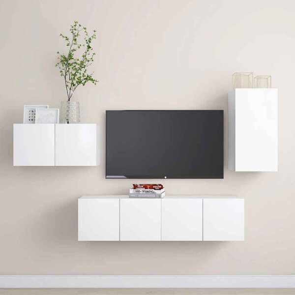 Binnenstad 60cm Wooden 4 Piece Entertainment Unit In White