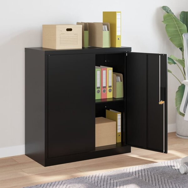 Schriever Steel Office Filing Cabinet In Black