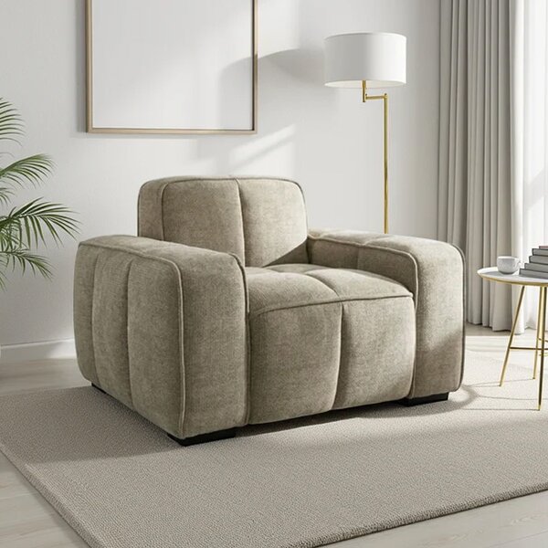 Pelaro Fabric 1 Seater Sofa in Beige