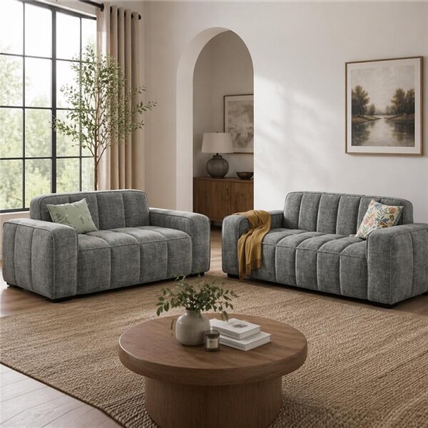 Pelaro Fabric 3+2 Seater Sofa in Grey