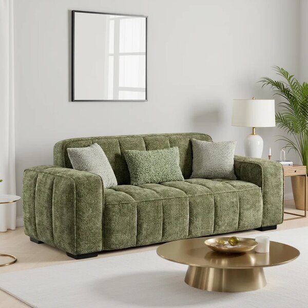 Pelaro Fabric 3 Seater Sofa in Olive Green