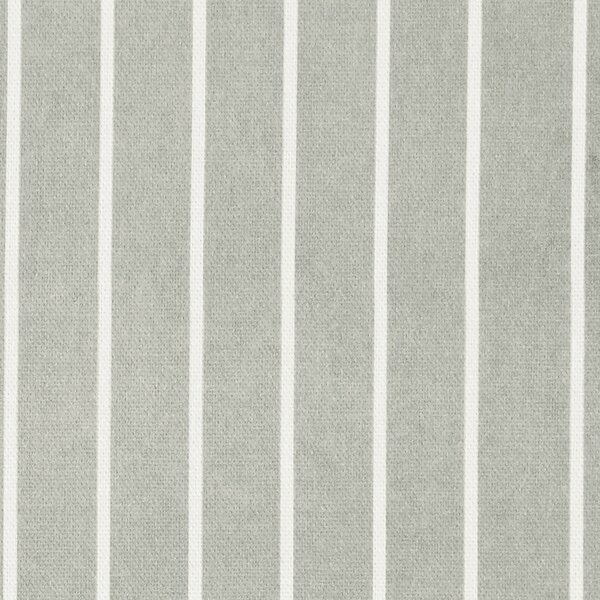 ANTE DECOR Burgess Printed Cotton Stripe Fabric Soft Grey