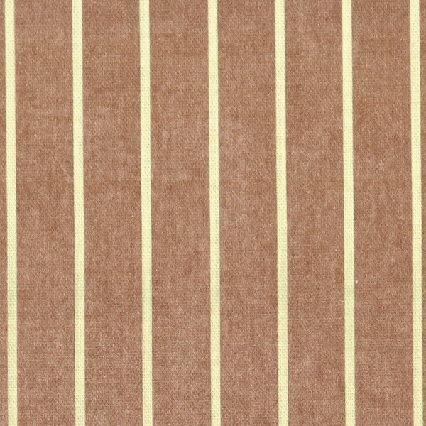 ANTE DECOR Burgess Printed Cotton Stripe Fabric Sienna