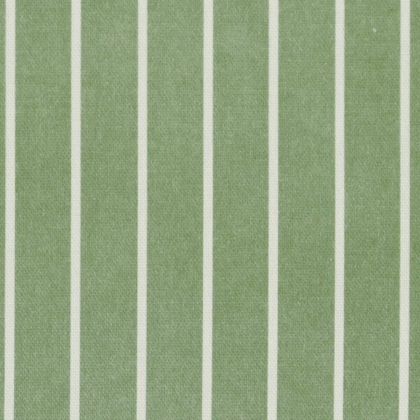 ANTE DECOR Burgess Printed Cotton Stripe Fabric Green