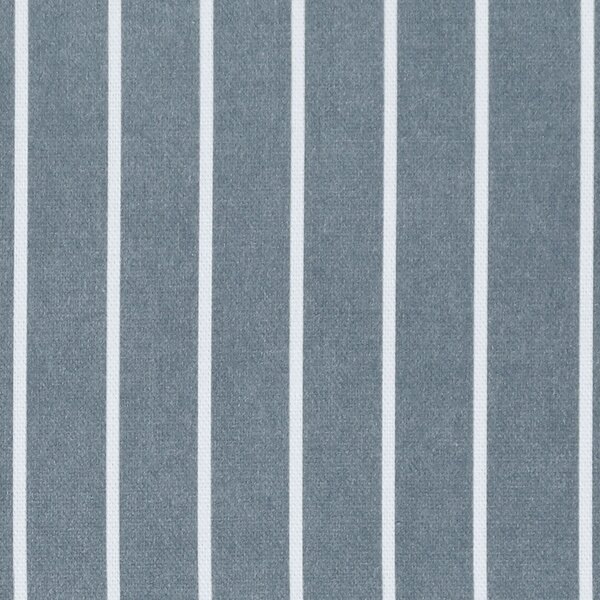 ANTE DECOR Burgess Printed Cotton Stripe Fabric Blue