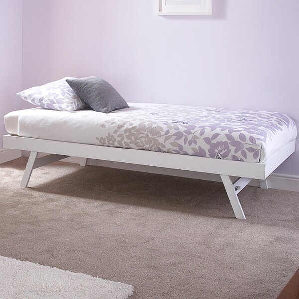 Millom Wooden Single Trundle Bed In White