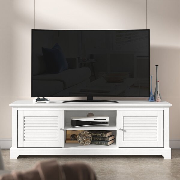 Shelby Wooden TV Stand With 2 Doors In White