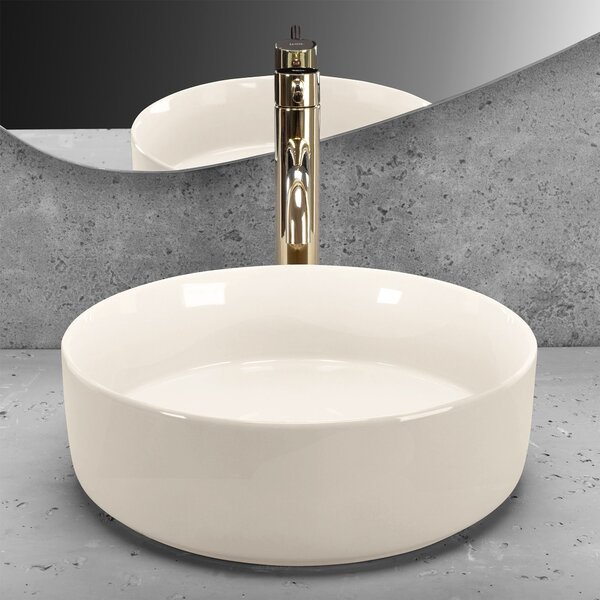 Countertop Basin Rea SAMI ECRU SHINY