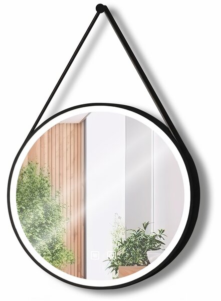 Round LED Mirror Hanging on Strap 70 cm 104
